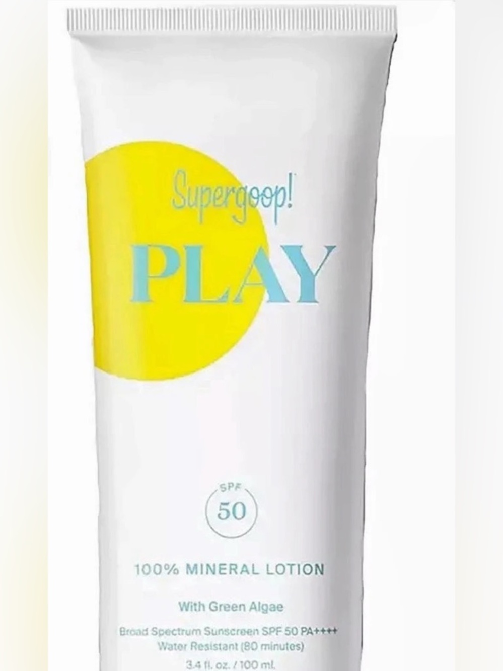 Supergoop! PLAY 100% Mineral Lotion SPF 50 with Green Algae! PLAY 100% Mineral
